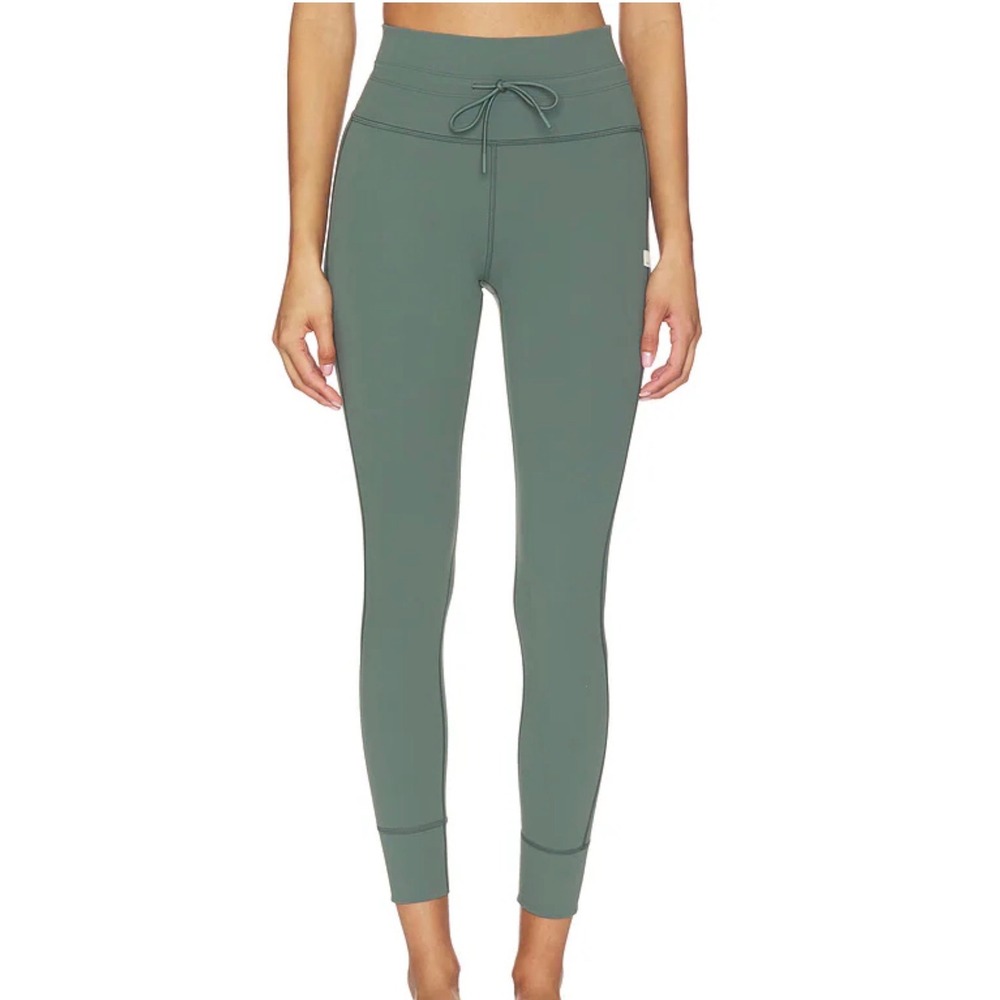 Vuori Daily Leggings Eucalyptus Green High Rise Drawstring Pockets Womens XS